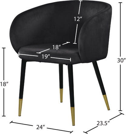 Andaz Black Velvet Dining Chair C