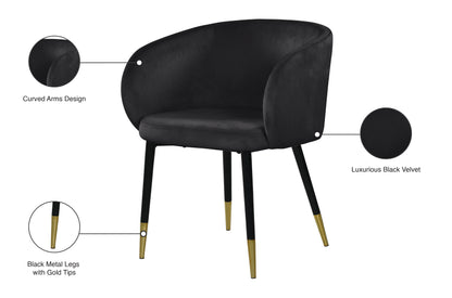 Andaz Black Velvet Dining Chair C