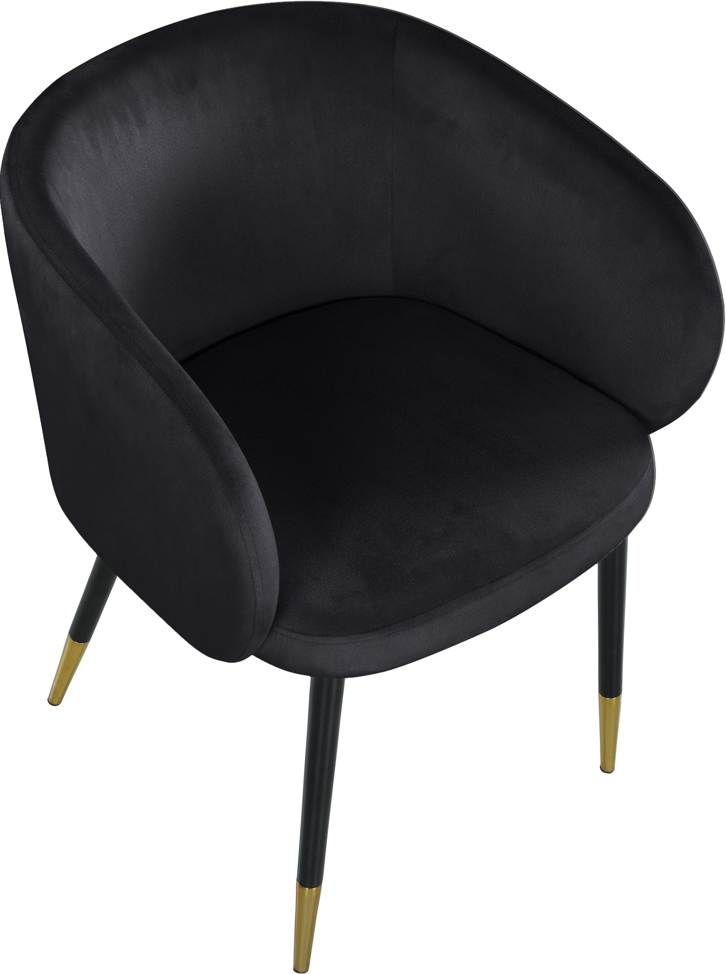 andaz black velvet dining chair c