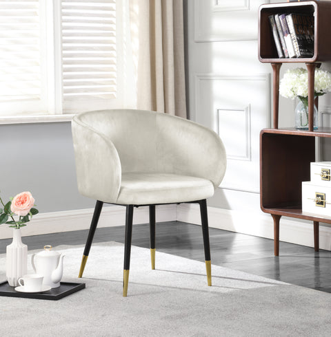 Andaz Cream Velvet Dining Chair C
