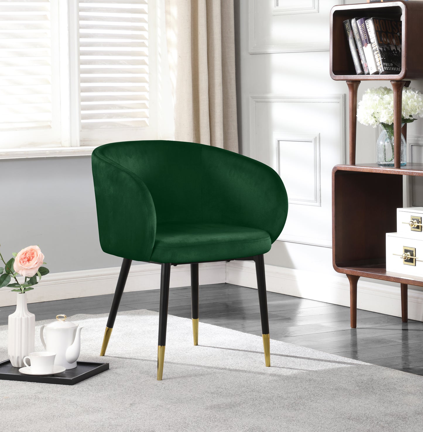 andaz green velvet dining chair c