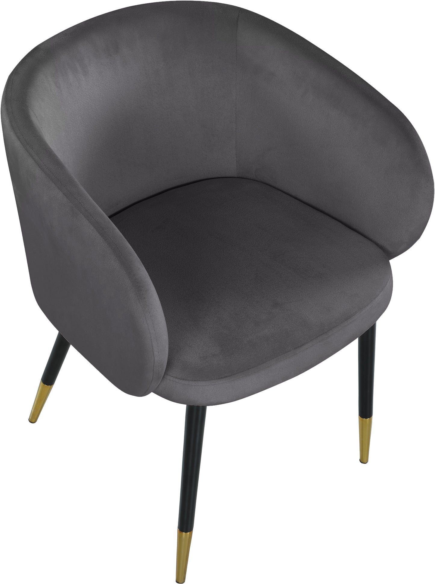 andaz grey velvet dining chair c