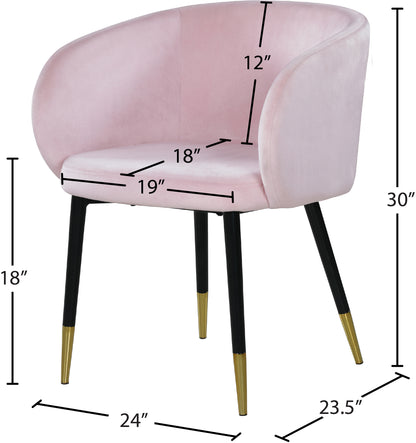 Andaz Pink Velvet Dining Chair C