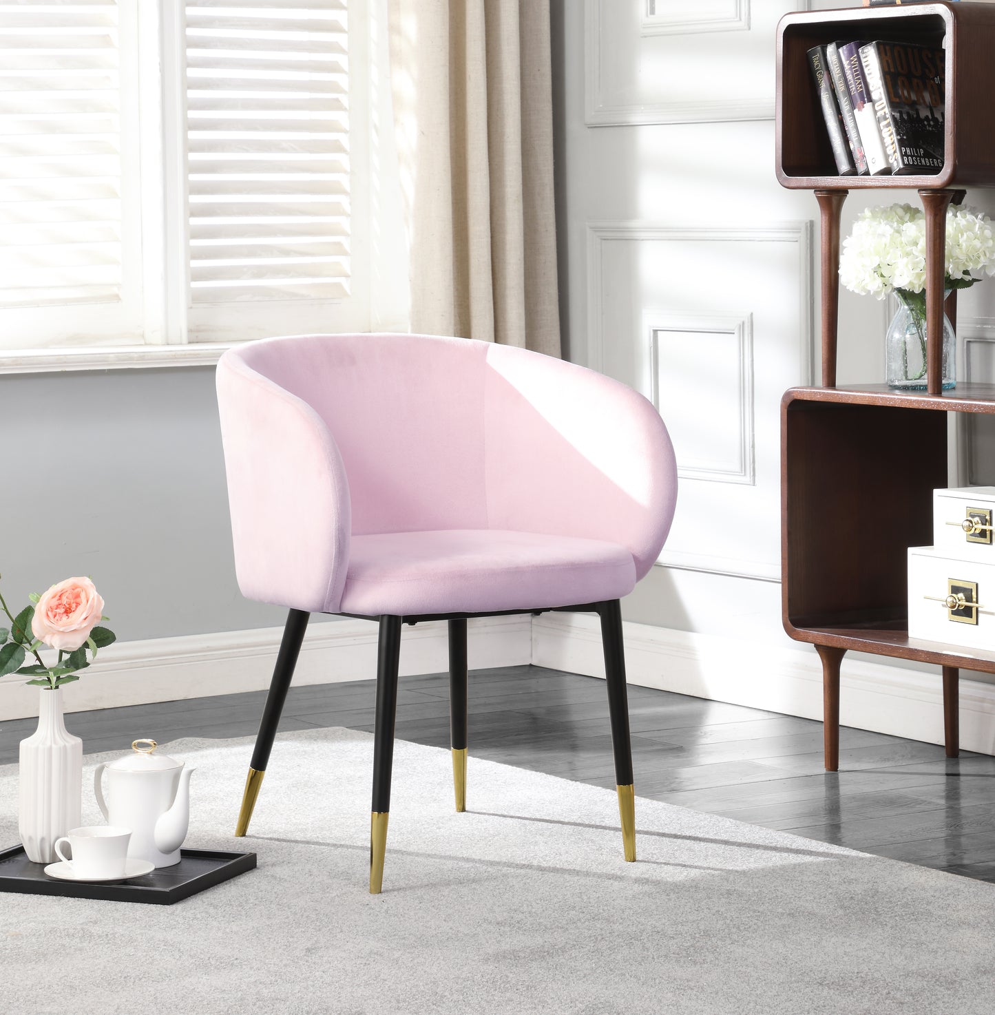 andaz pink velvet dining chair c