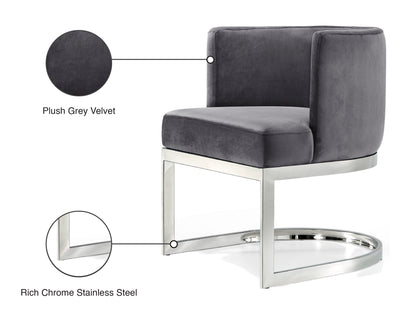 Chapman Grey Velvet Dining Chair C