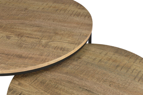 Bling 2-piece Round Nesting Coffee Table Mango