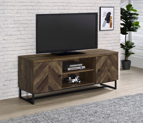 Davista 2-door Engineered Wood 60" TV Stand Rustic OakRustic Oak