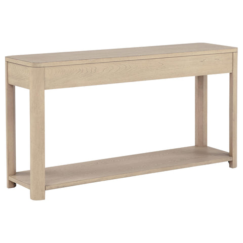 Felicity Sofa Console Table with 2 Drawers and Shelf Light Elm