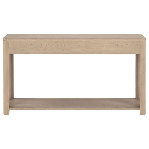 Felicity Sofa Console Table with 2 Drawers and Shelf Light Elm