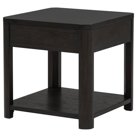 Felicity Wood End Table with Drawer and Shelf Coffee