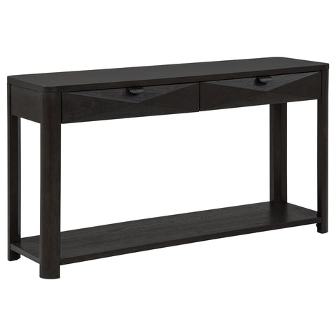Felicity Sofa Console Table with 2 Drawers and Shelf Coffee