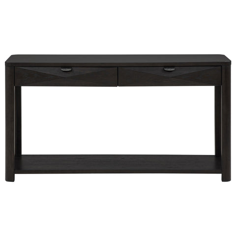 Felicity Sofa Console Table with 2 Drawers and Shelf Coffee