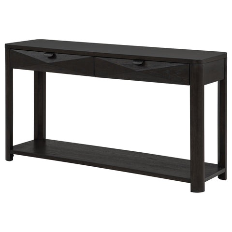 Felicity Sofa Console Table with 2 Drawers and Shelf Coffee
