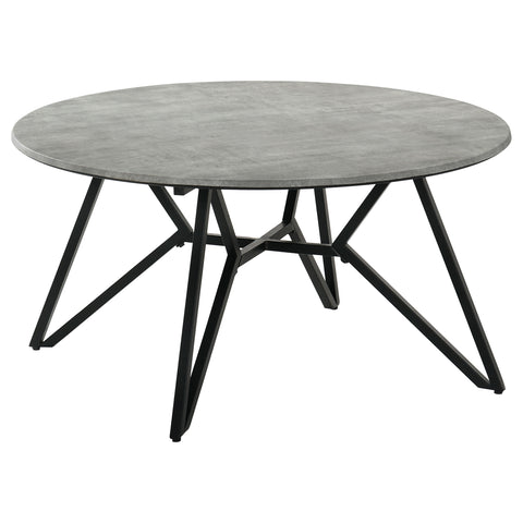 Banner 2-piece Round SmartTop Coffee and End Table Set Cement