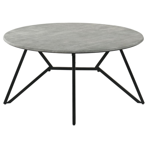 Banner 2-piece Round SmartTop Coffee and End Table Set Cement