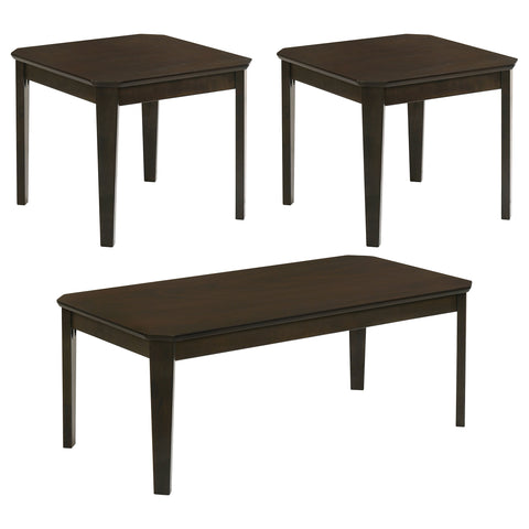 Karri 3-piece Coffee and End Table Set Dark BrownDark Brown