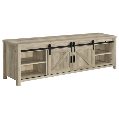 Marmore 2-door Engineered Wood 79" TV Stand Distressed PineDistressed Pine