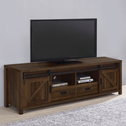 Marmore 2-door Engineered Wood 79" TV Stand Dark PineDark Pine