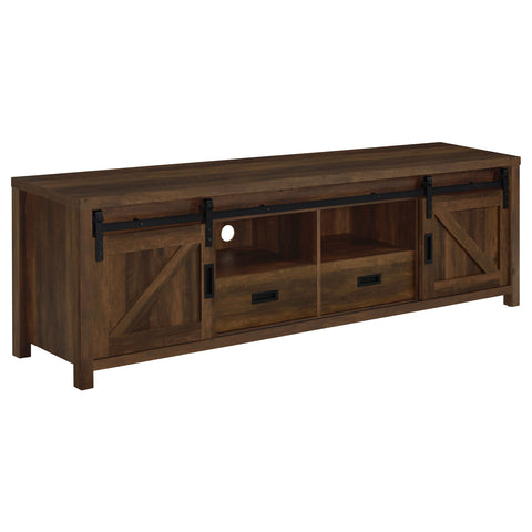 Marmore 2-door Engineered Wood 79" TV Stand Dark PineDark Pine