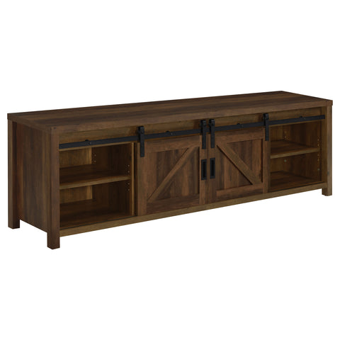 Marmore 2-door Engineered Wood 79" TV Stand Dark PineDark Pine