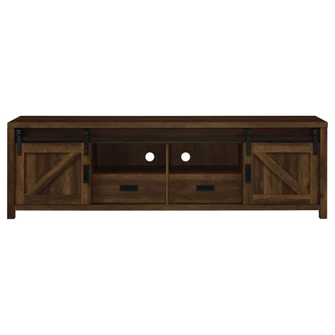 Marmore 2-door Engineered Wood 79" TV Stand Dark PineDark Pine