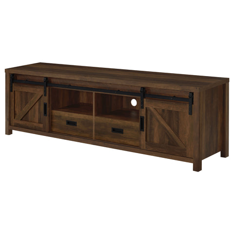 Marmore 2-door Engineered Wood 79" TV Stand Dark PineDark Pine