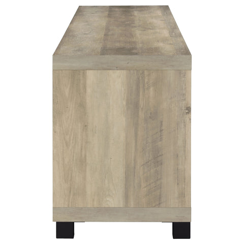 Leonard 4-door Engineered Wood 79" TV Stand Distressed PineDistressed Pine