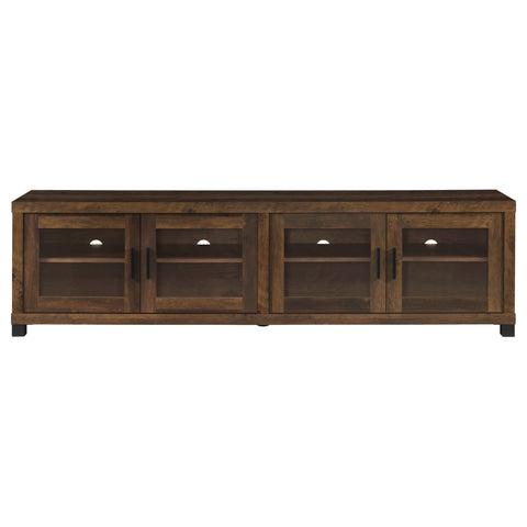 Leonard 4-door Engineered Wood 79" TV Stand Dark PineDark Pine