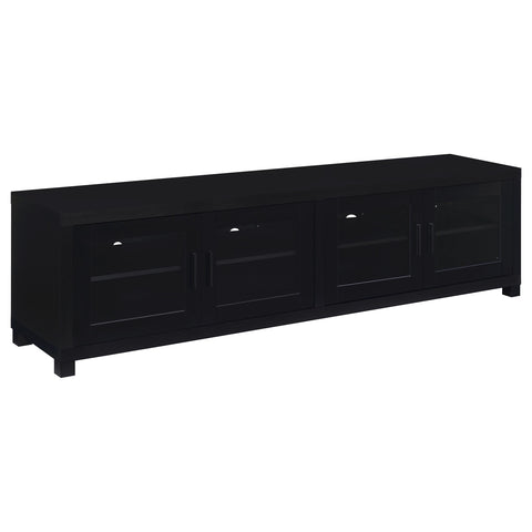 Chadwick 4-door Engineered Wood 79-inch TV Stand BlackBlack