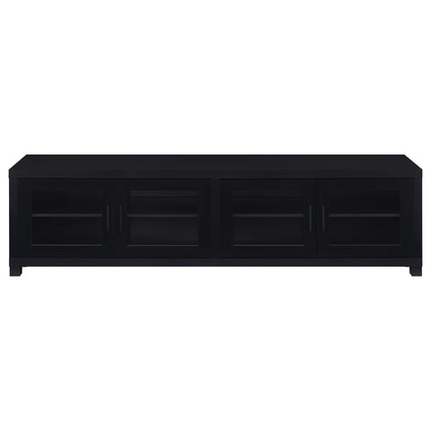 Chadwick 4-door Engineered Wood 79-inch TV Stand BlackBlack