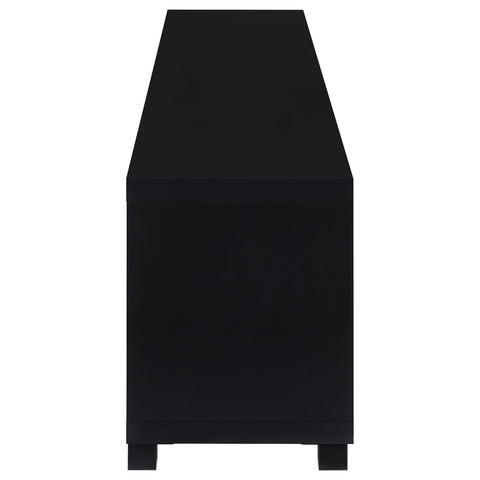 Chadwick 4-door Engineered Wood 79-inch TV Stand BlackBlack