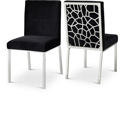 Destin Black Velvet Dining Chair