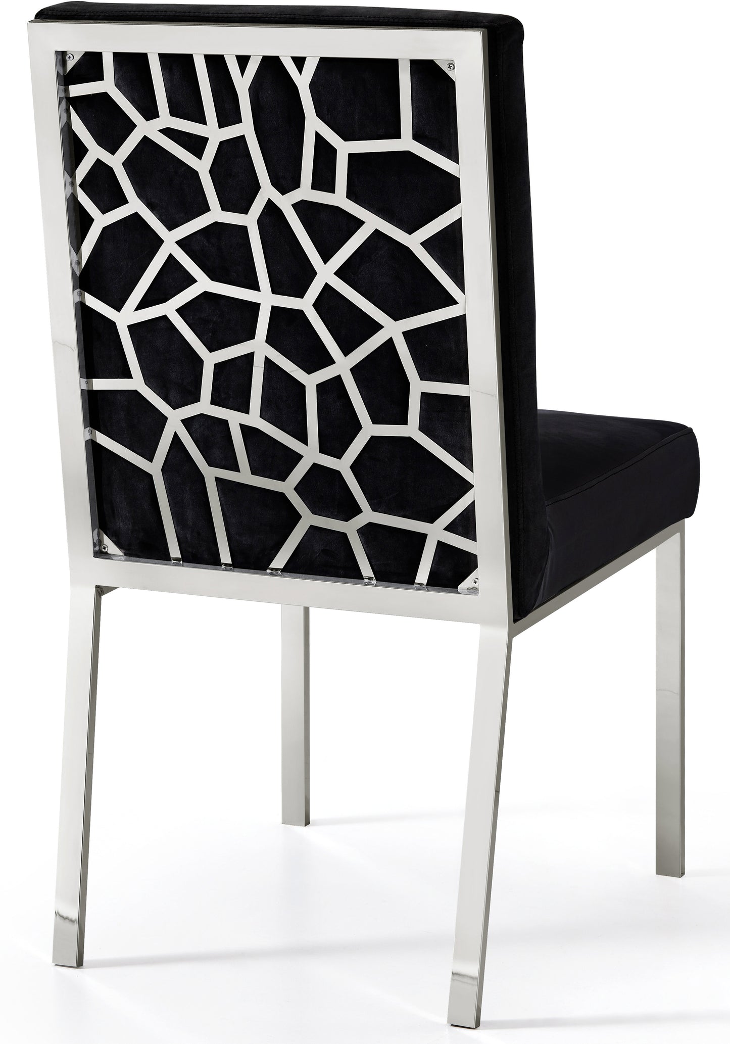 destin black velvet dining chair