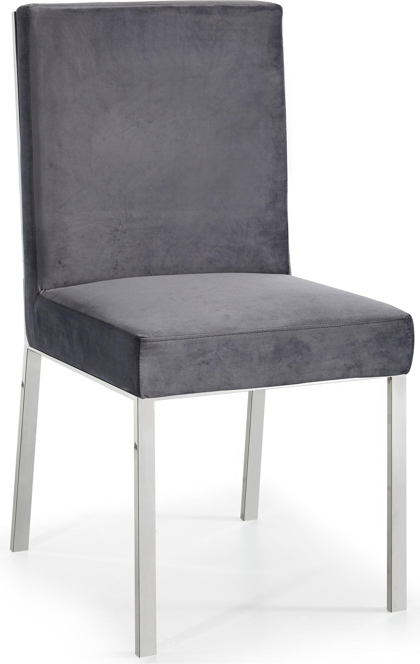 destin grey velvet dining chair