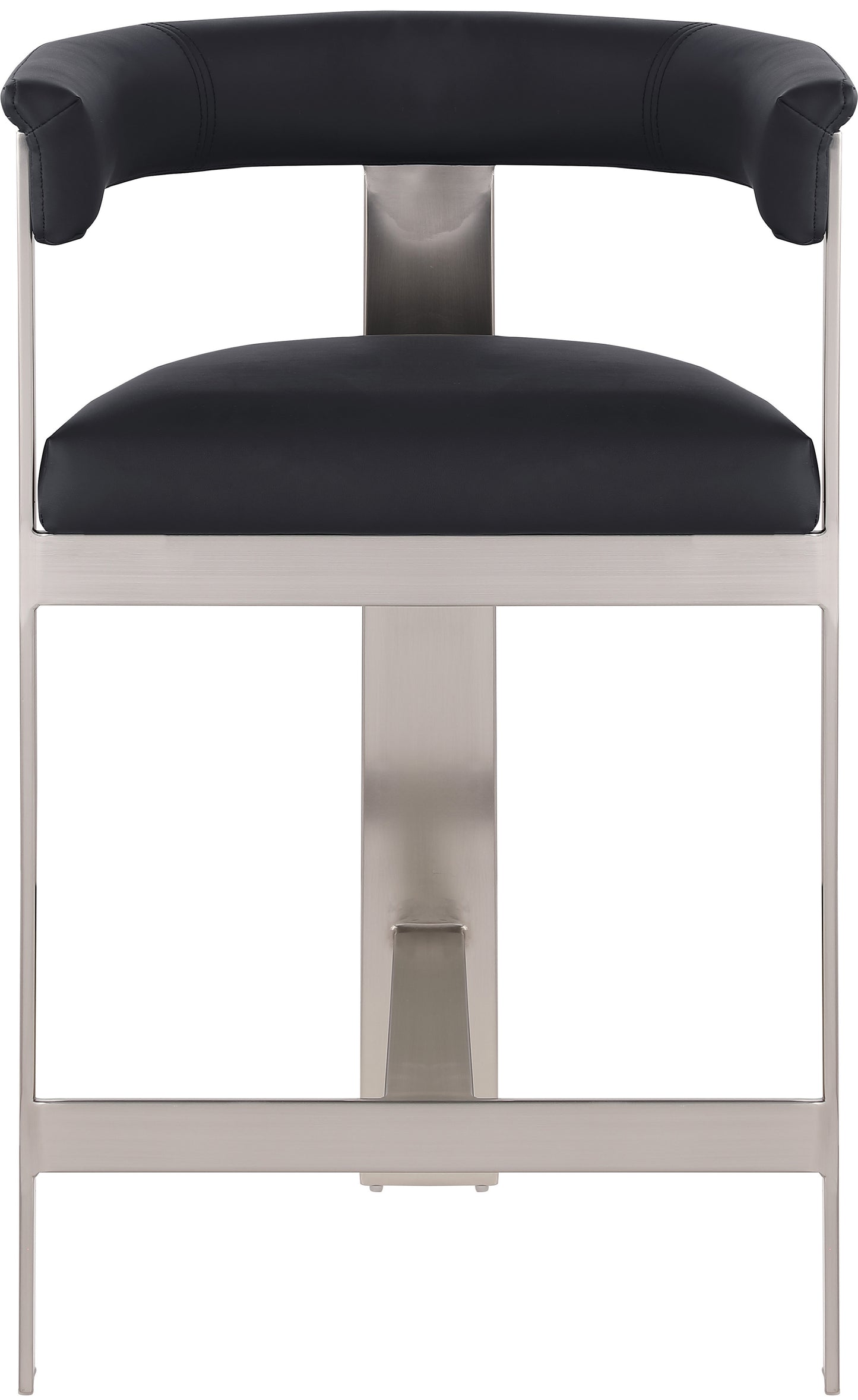 rivas black faux leather counter stool c