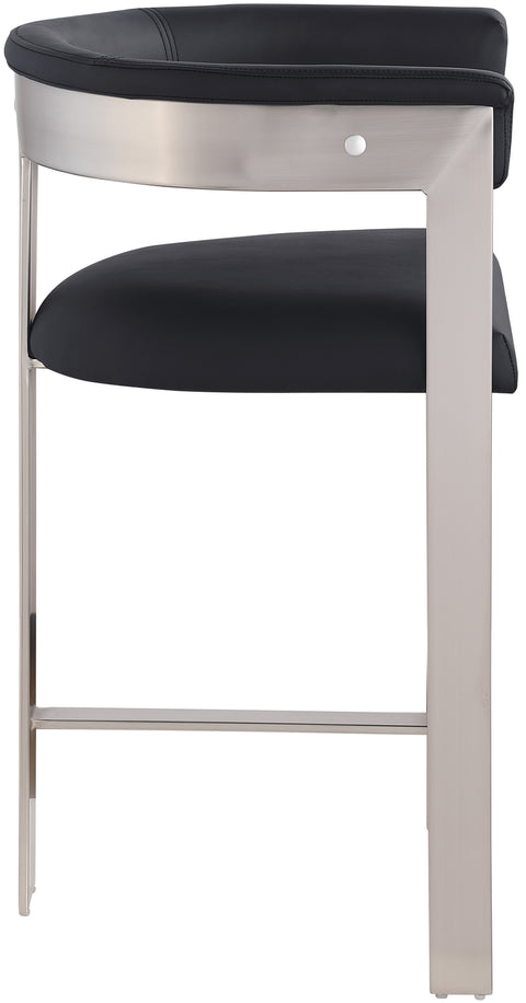 Rivas Black Faux Leather Counter Stool C