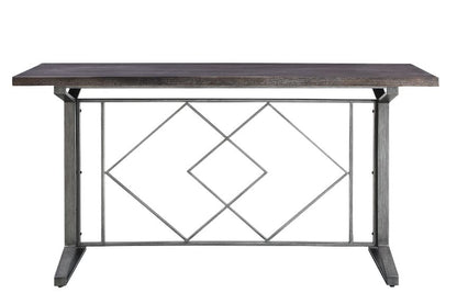 Gianna Counter Height Table, Salvaged Brown & Black Finish