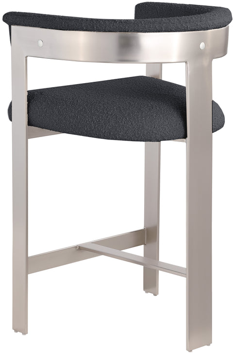 Rivas Black Boucle Fabric Counter Stool C