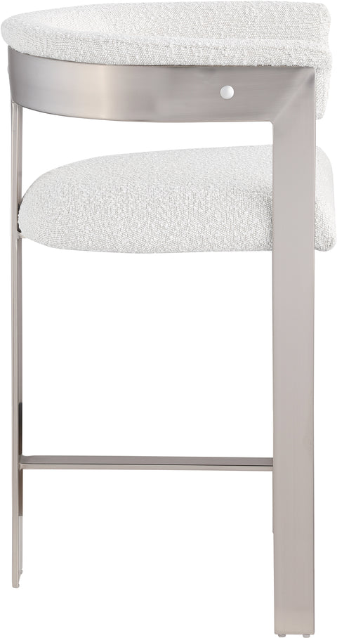 Rivas Cream Boucle Fabric Counter Stool C