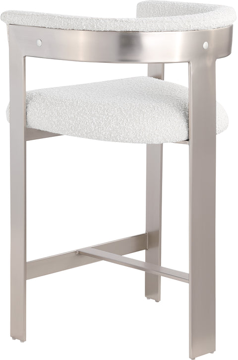 Rivas Cream Boucle Fabric Counter Stool C
