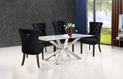 Emmet Black Velvet Dining Chair C