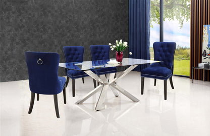 Emmet Navy Velvet Dining Chair C