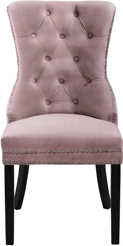 Emmet Pink Velvet Dining Chair C