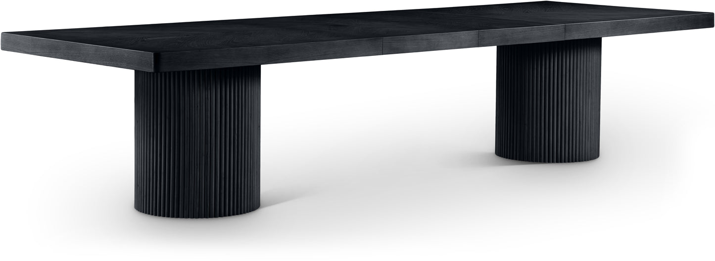 gavin black dining table (3 boxes)