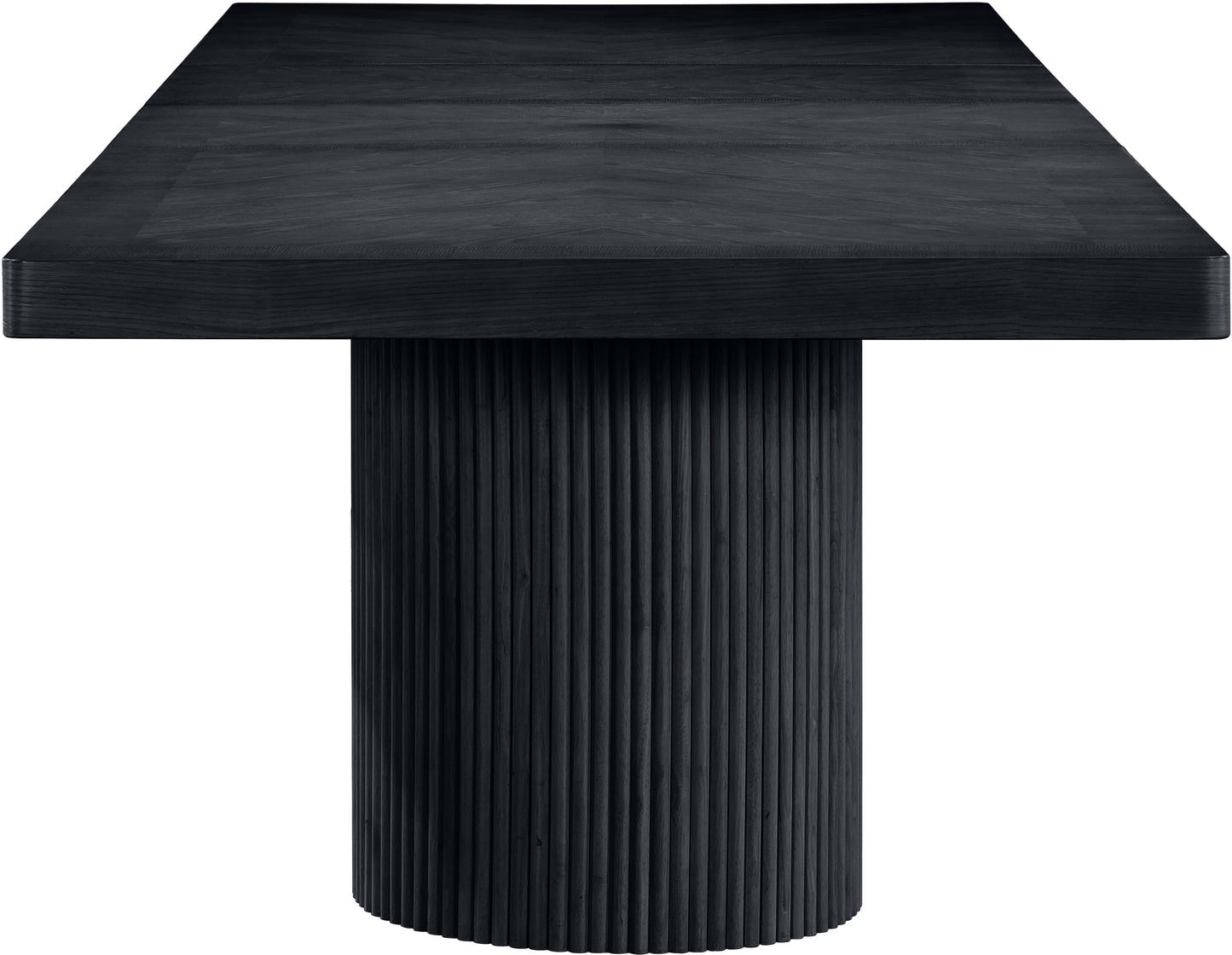 gavin black dining table (3 boxes)