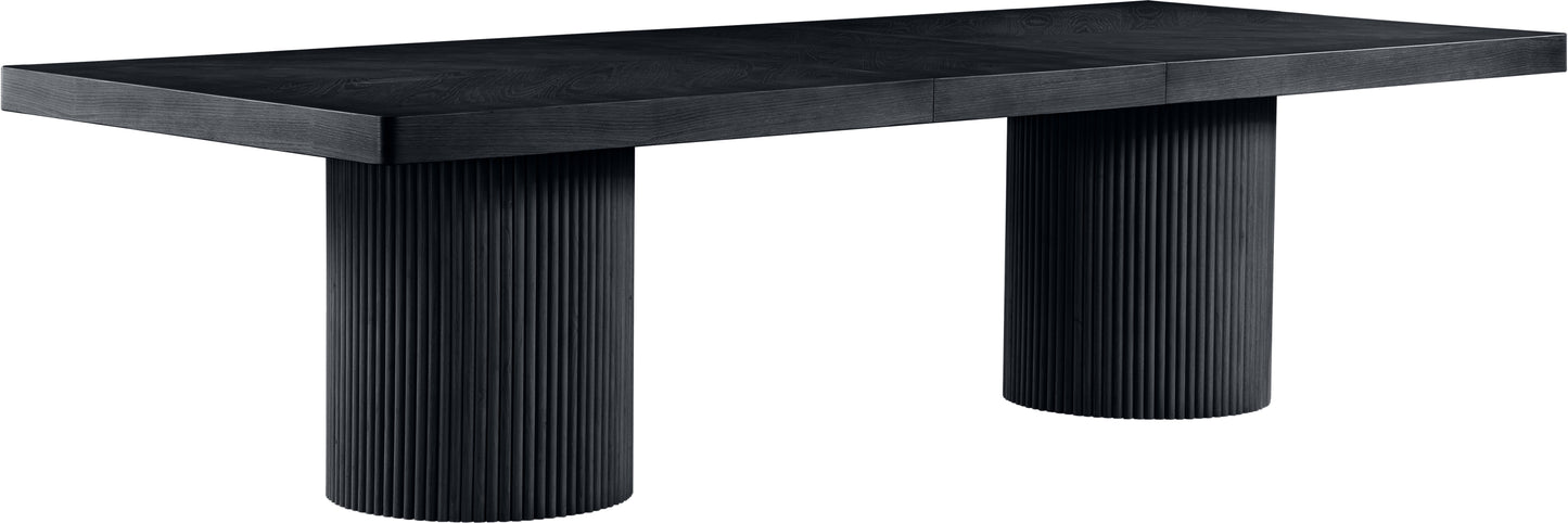 gavin black dining table (3 boxes)