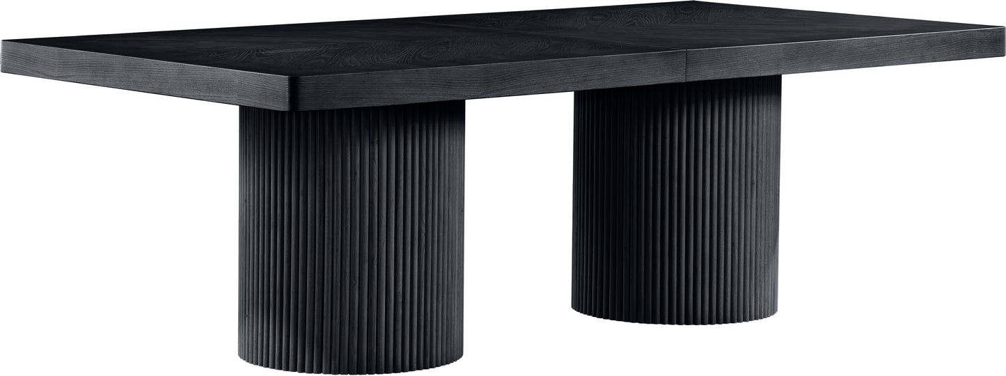 gavin black dining table (3 boxes)