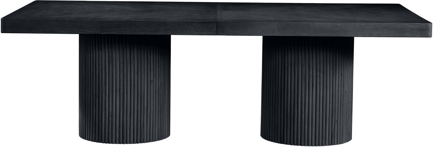 gavin black dining table (3 boxes)