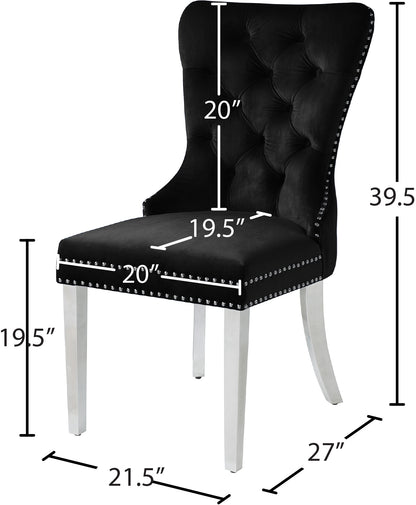 XOXO Black Velvet Dining Chair C