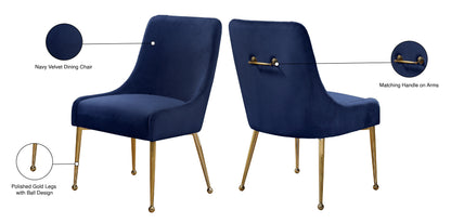 Lana Navy Velvet Dining Chair Navy